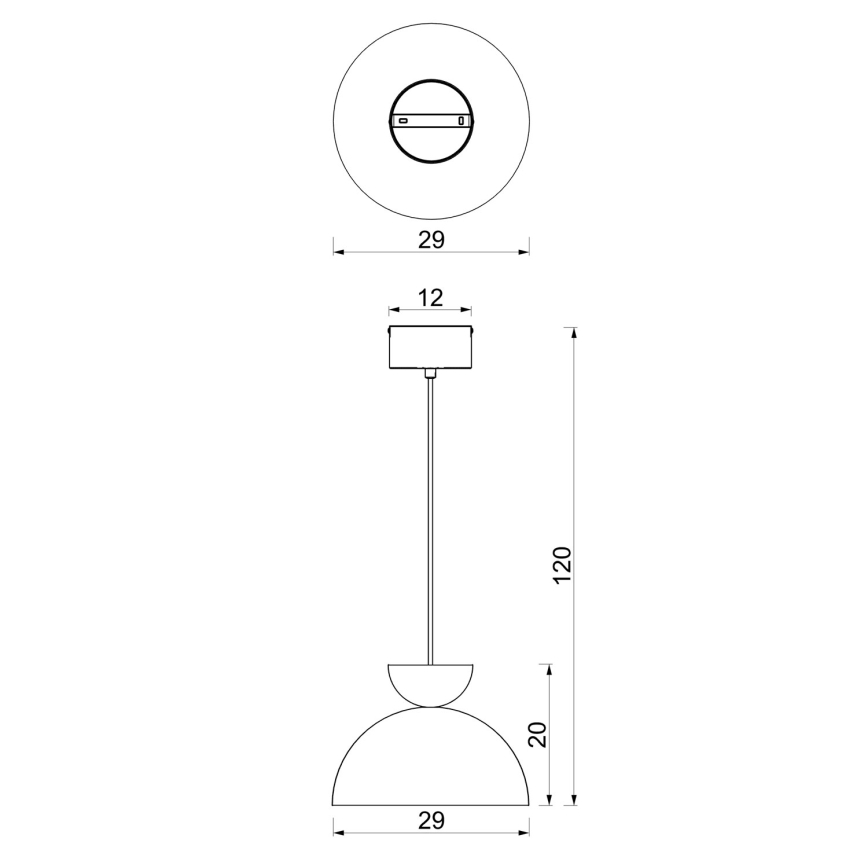 Pendel på ledning NEVIS 1xE27/15W/230V Ø 29 cm brun