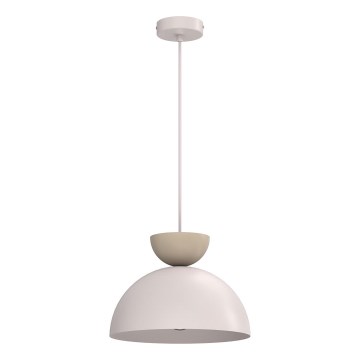 Pendel på ledning NEVIS 1xE27/15W/230V Ø 29 cm cremefarvet