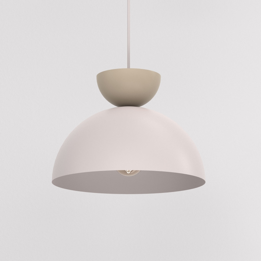 Pendel på ledning NEVIS 1xE27/15W/230V Ø 29 cm cremefarvet