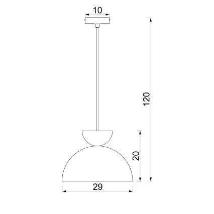 Pendel på ledning NEVIS 1xE27/15W/230V Ø 29 cm cremefarvet