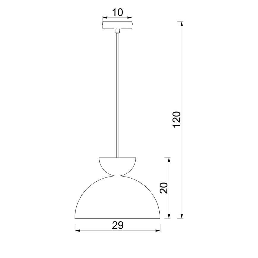 Pendel på ledning NEVIS 1xE27/15W/230V Ø 29 cm cremefarvet