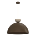 Pendel på ledning NEVIS 1xE27/15W/230V Ø 50 cm brun