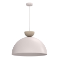 Pendel på ledning NEVIS 1xE27/15W/230V Ø 50 cm cremefarvet