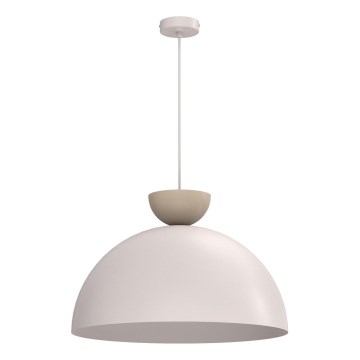 Pendel på ledning NEVIS 1xE27/15W/230V Ø 50 cm cremefarvet