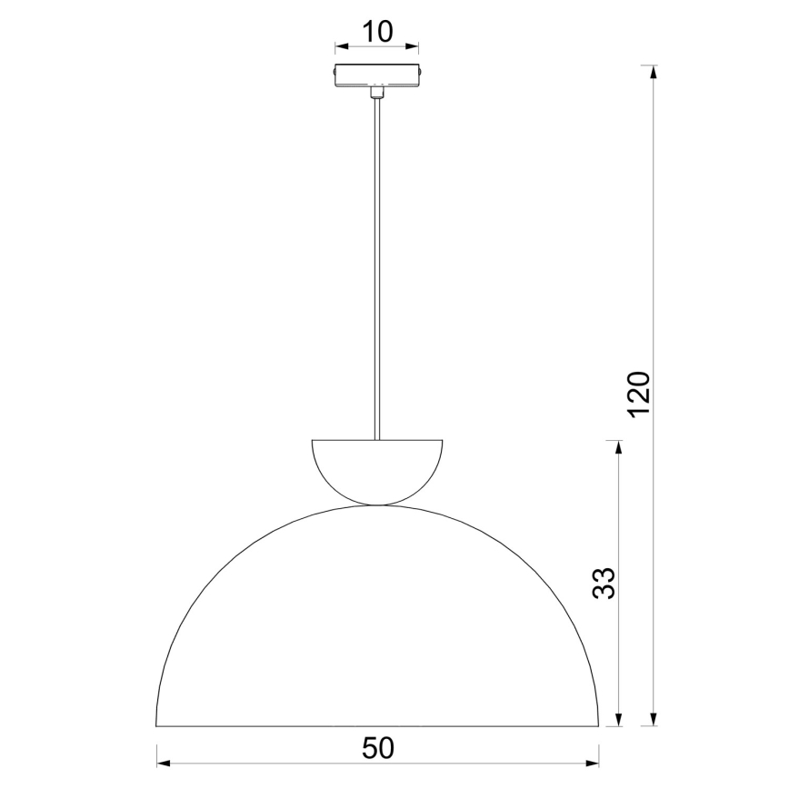 Pendel på ledning NEVIS 1xE27/15W/230V Ø 50 cm cremefarvet