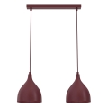 Pendel på ledning NOAK CLASSIC 2xE27/15W/230V bordeaux