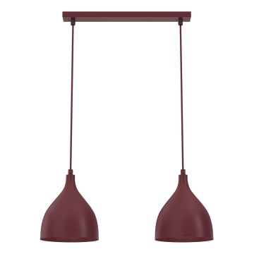 Pendel på ledning NOAK CLASSIC 2xE27/15W/230V bordeaux