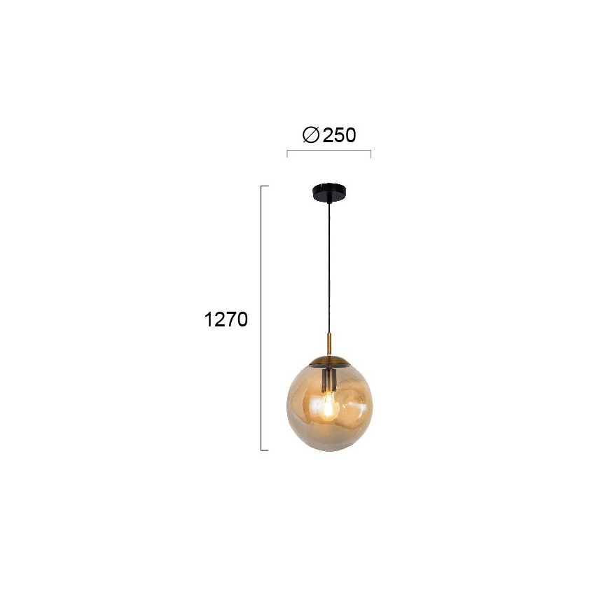Pendel på ledning OSCAR 1xE27/40W/230V røget beige