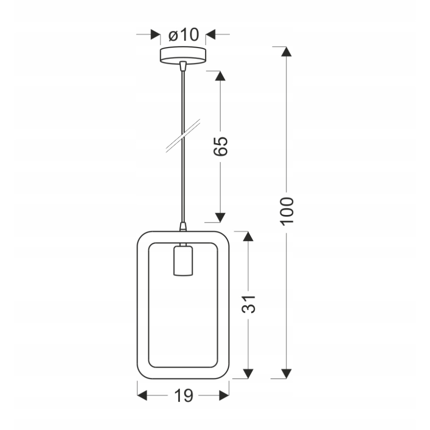 Pendel på ledning OSTOR 1xE27/40W/230V beige/sort