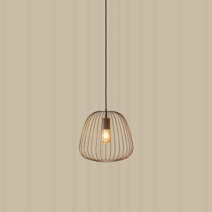 Pendel på ledning OVELLA 1xE27/15W/230V Ø 36 cm beige