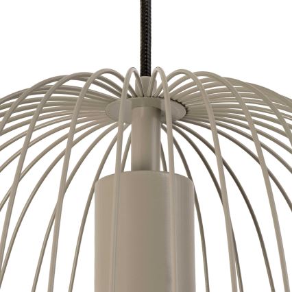 Pendel på ledning OVELLA 1xE27/15W/230V Ø 36 cm beige