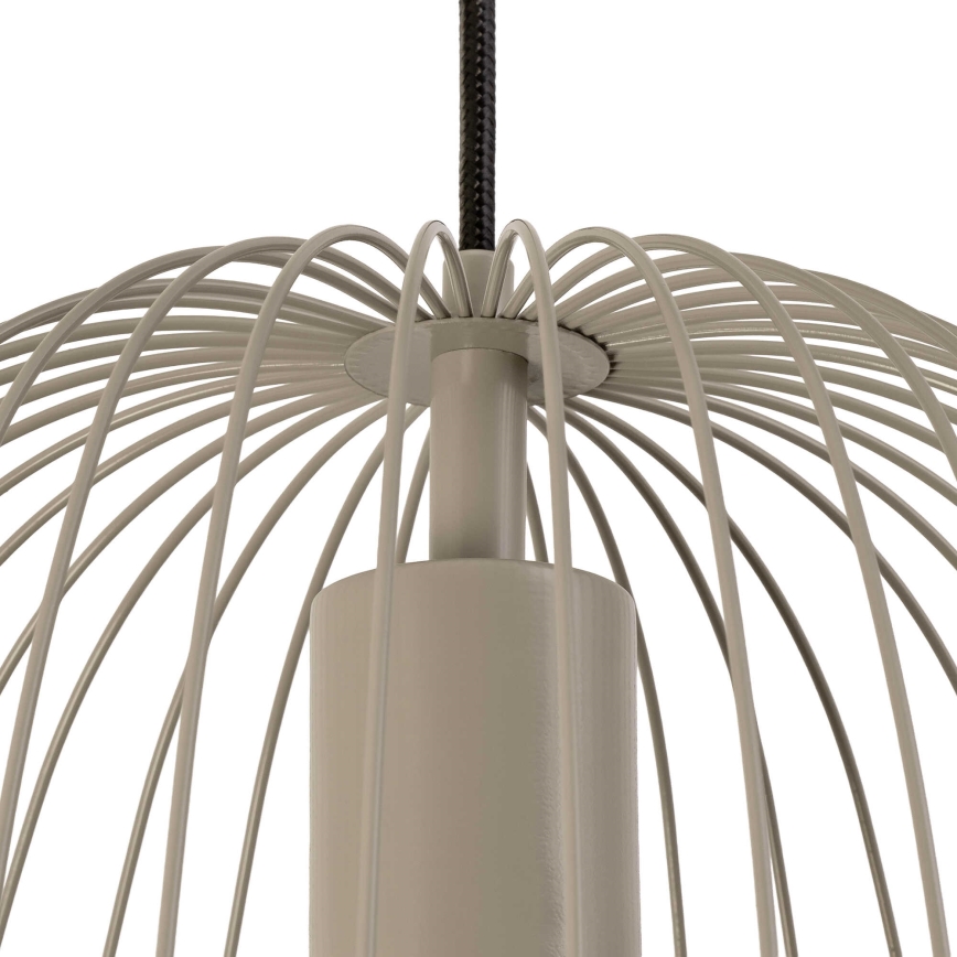 Pendel på ledning OVELLA 1xE27/15W/230V Ø 36 cm beige