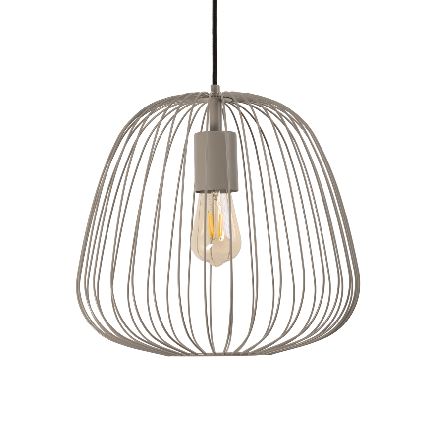 Pendel på ledning OVELLA 1xE27/15W/230V Ø 36 cm beige