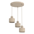 Pendel på ledning PARKLA 3xE27/15W/230V beige