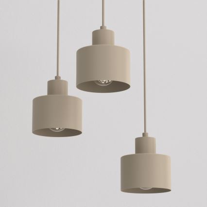 Pendel på ledning PARKLA 3xE27/15W/230V beige