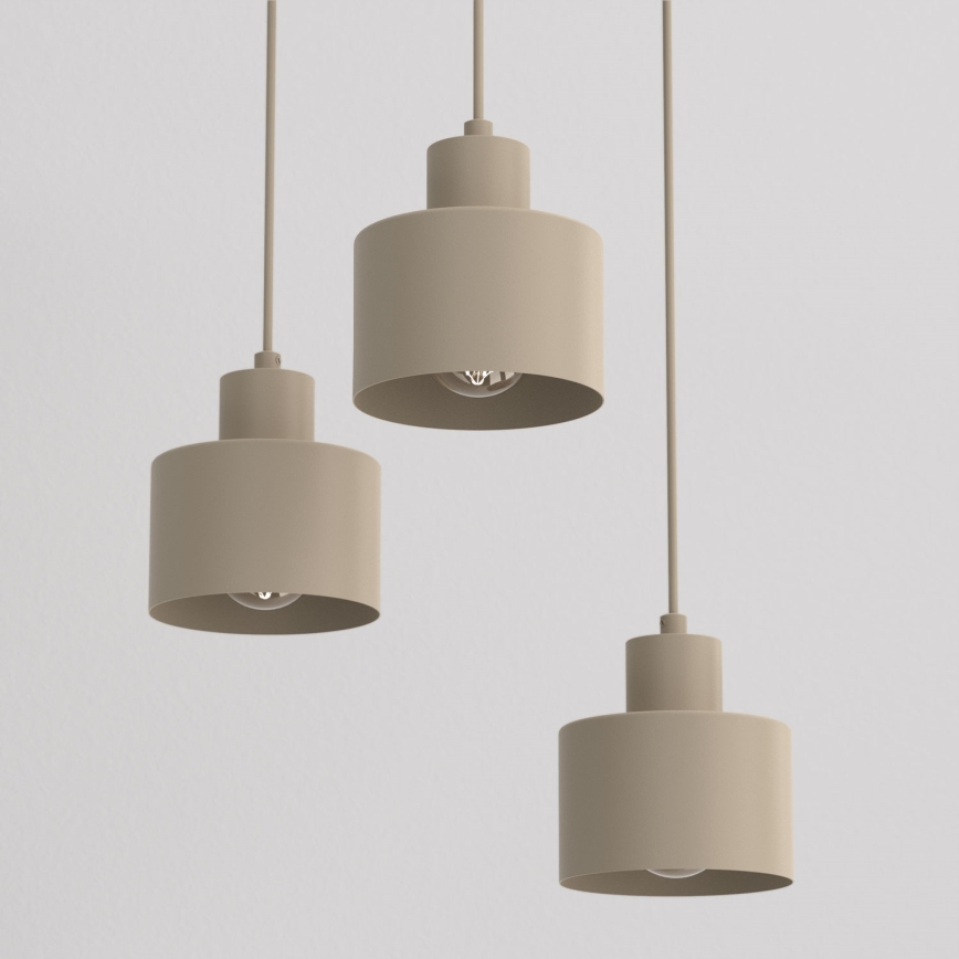 Pendel på ledning PARKLA 3xE27/15W/230V beige