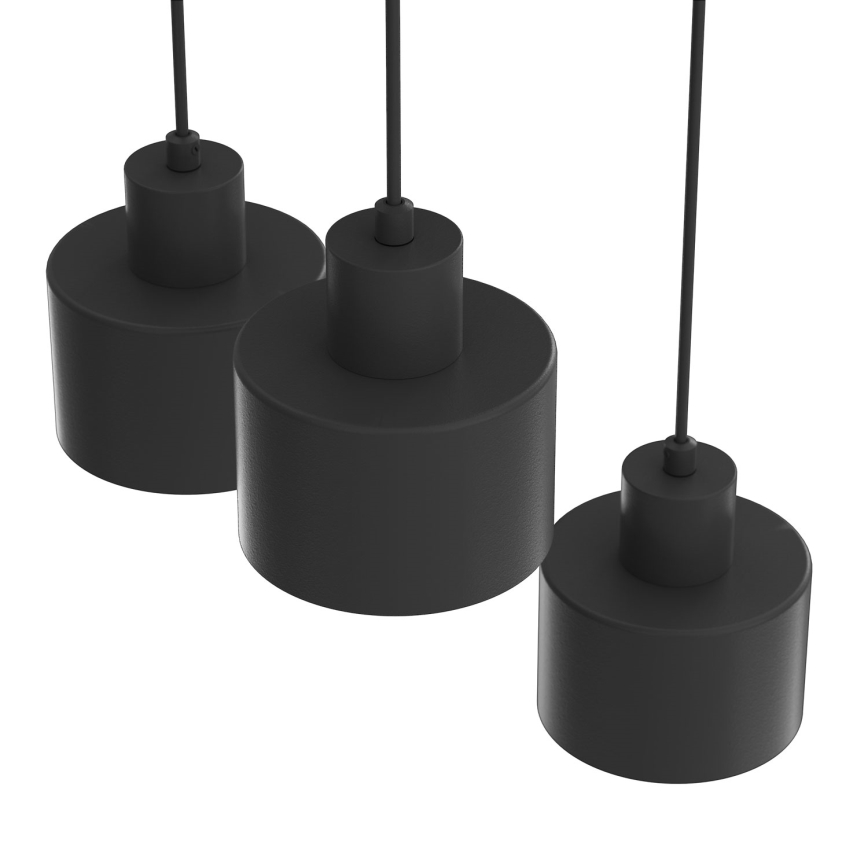 Pendel på ledning PARKLA 3xE27/15W/230V, sort
