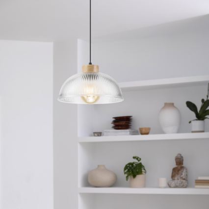 Pendel på ledning PIA 1xE27/60W/230V Ø 30 cm eg