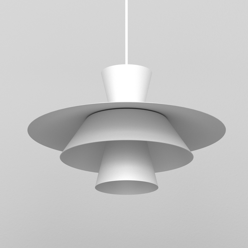 Pendel på ledning PLATO 1xE27/15W/230V hvid