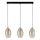 Pendel på ledning SEBO 3xE27/15W/230V sort/røgfarvet beige