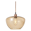 Pendel på ledning SEVENTIES E27/60W/230V røgfarvet/brun