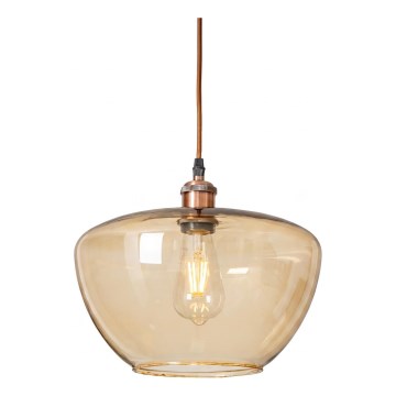 Pendel på ledning SEVENTIES E27/60W/230V røgfarvet/brun