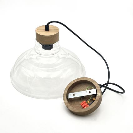 Pendel på ledning SINGLE 1xE27/60W/230V Ø 28 cm eg