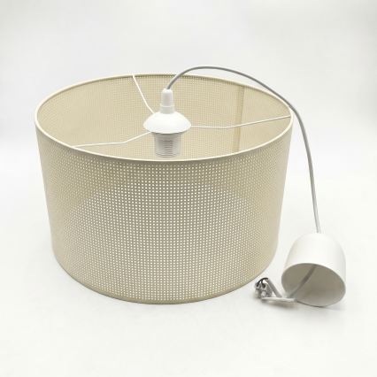 Pendel på ledning SIRJA PLISADO 1xE27/15W/230V Ø 35 cm cremefarvet