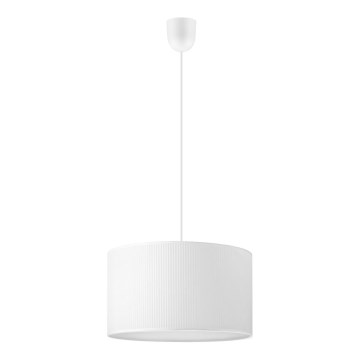 Pendel på ledning SIRJA PLISADO 1xE27/15W/230V Ø 35 cm hvid