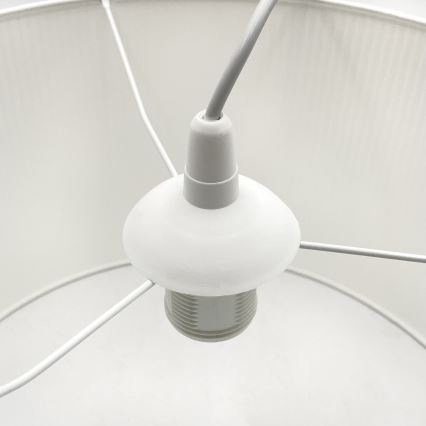 Pendel på ledning SIRJA PLISADO 1xE27/15W/230V Ø 35 cm hvid