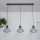 Pendel på ledning SOLANO 3xE27/15W/230V sort/guld