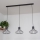 Pendel på ledning SOLANO 3xE27/15W/230V sort/poleret krom