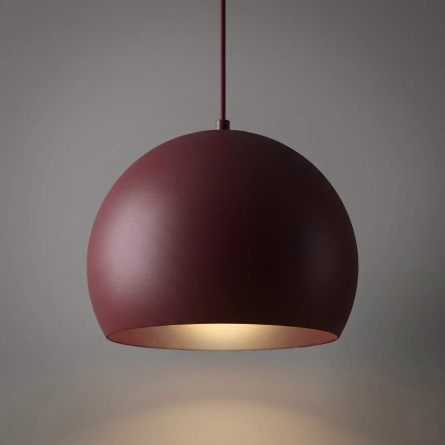 Pendel på ledning SOOL 1xE27/15W/230V Ø 27 cm bordeaux