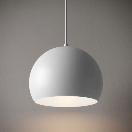 Pendel på ledning SOOL 1xE27/15W/230V Ø 27 cm hvid