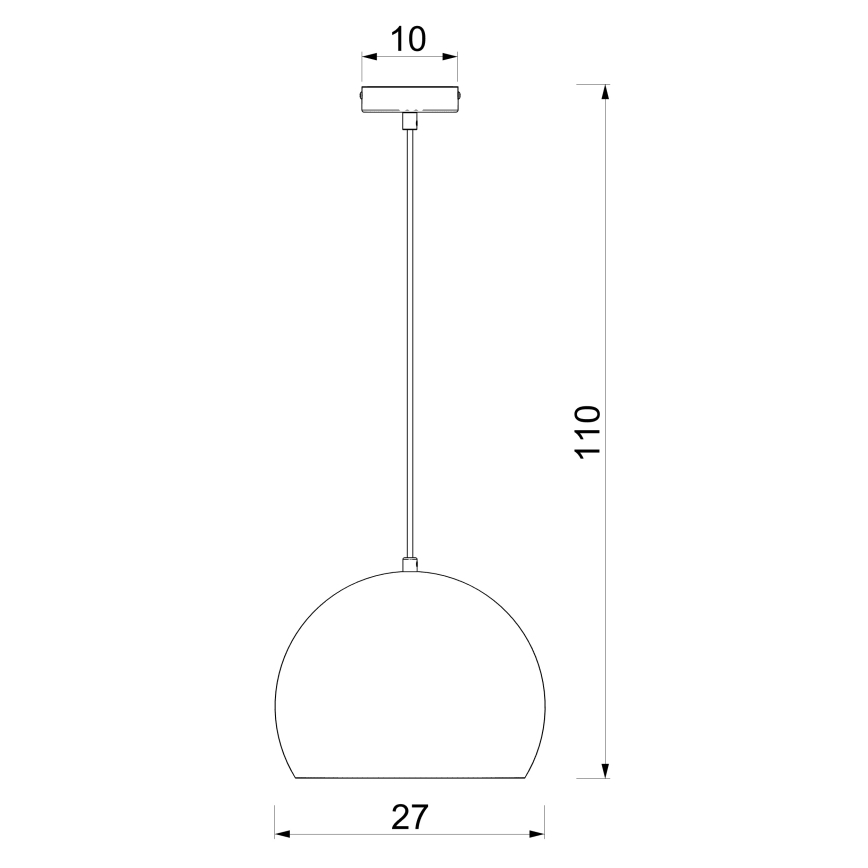 Pendel på ledning SOOL 1xE27/15W/230V Ø 27 cm hvid