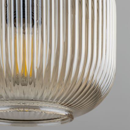 Pendel på ledning SOPHIA 1xE14/10W/230V sort/grøn/røget beige