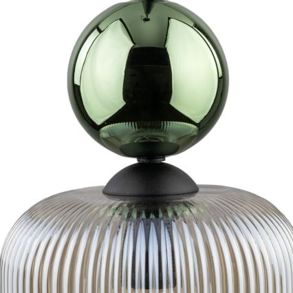 Pendel på ledning SOPHIA 1xE14/10W/230V sort/grøn/røget beige