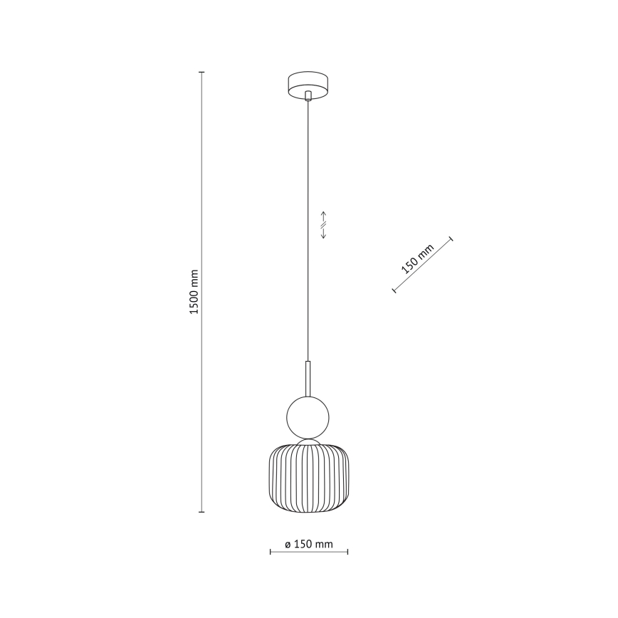 Pendel på ledning SOPHIA 1xE14/10W/230V sort/grøn/røget beige