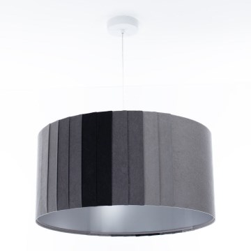 Pendel på ledning STRIPES 1xE27/60W/230V Ø 40 cm grå