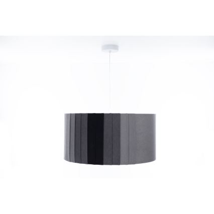 Pendel på ledning STRIPES 1xE27/60W/230V Ø 40 cm grå