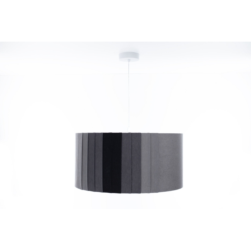 Pendel på ledning STRIPES 1xE27/60W/230V Ø 40 cm grå