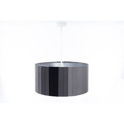 Pendel på ledning STRIPES 1xE27/60W/230V Ø 40 cm grå