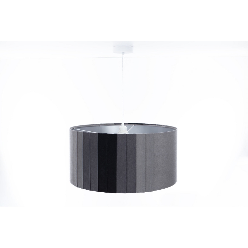 Pendel på ledning STRIPES 1xE27/60W/230V Ø 40 cm grå