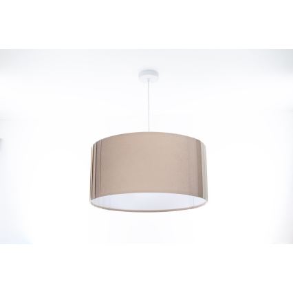 Pendel på ledning STRIPES 1xE27/60W/230V Ø 60 cm beige