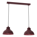 Pendel på ledning SVEN 2xE27/15W/230V bordeaux