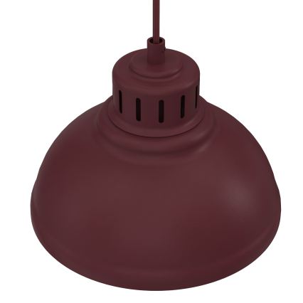 Pendel på ledning SVEN 4xE27/15W/230V bordeaux