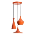 Pendel på ledning TOM 3xE27/40W/230V orange