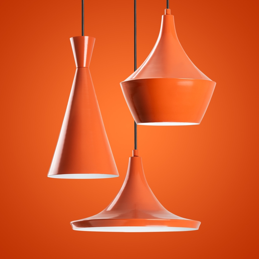 Pendel på ledning TOM 3xE27/40W/230V orange