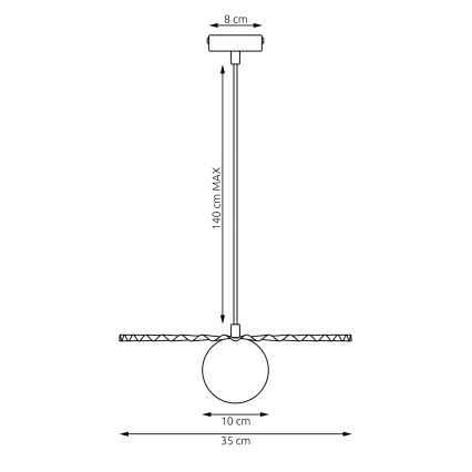 Pendel på ledning UMBRA 1xG9/8W/230V rød