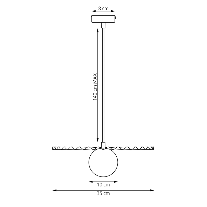 Pendel på ledning UMBRA 1xG9/8W/230V rød